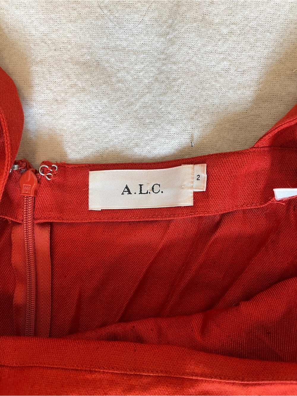 A.L.C. Rust Cold-Shoulder High-Low Dress - Picture 10 of 12